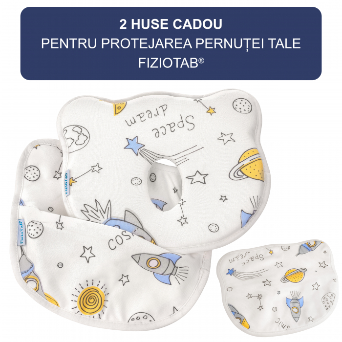 Perna Bebelusi FizioTab® Anti Plagiocefalie pentru Formarea Capului cu 2 Huse de Protectie, Spuma cu Memorie, Cosmos [3]