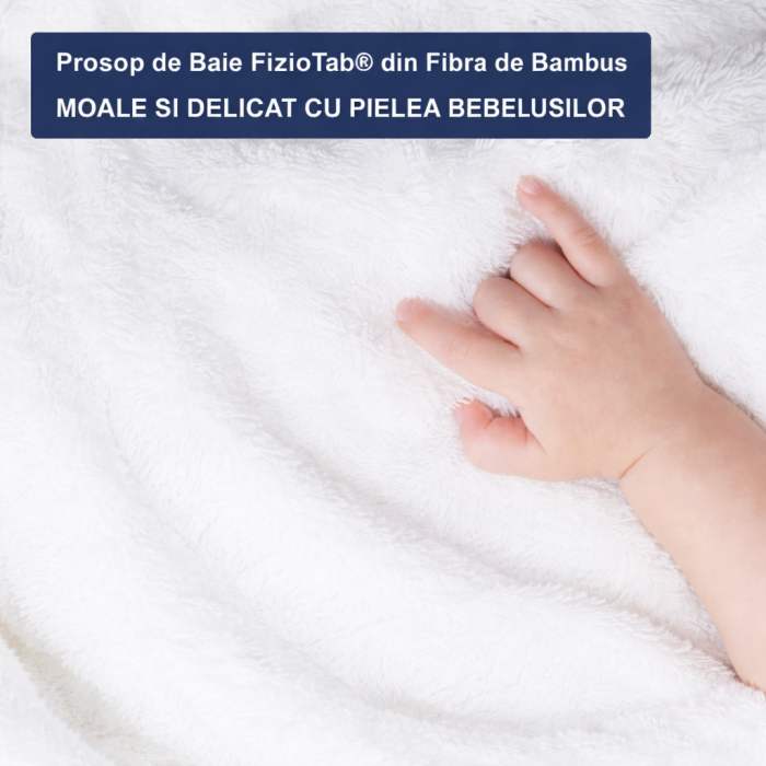 Prosop de Baie cu Gluga pentru Bebelusi din Bambus Super Absorbant si Moale FizioTab®, Tip Halat, 90X100 cm, 0-4 ani, Model Ursulet Panda, Alb/Negru [8]