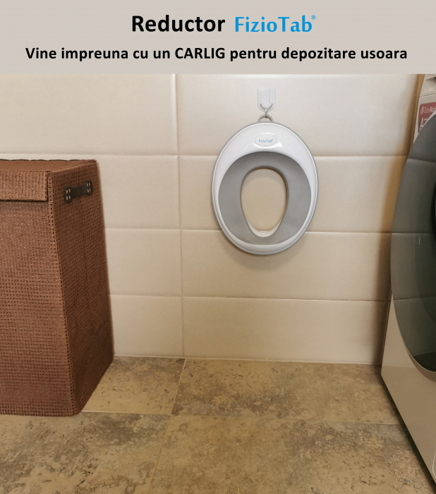 Reductor WC Copii, FizioTab®, Alb/Gri [10]