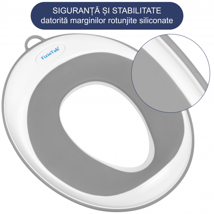 Reductor WC Copii, FizioTab®, Alb/Gri [3]