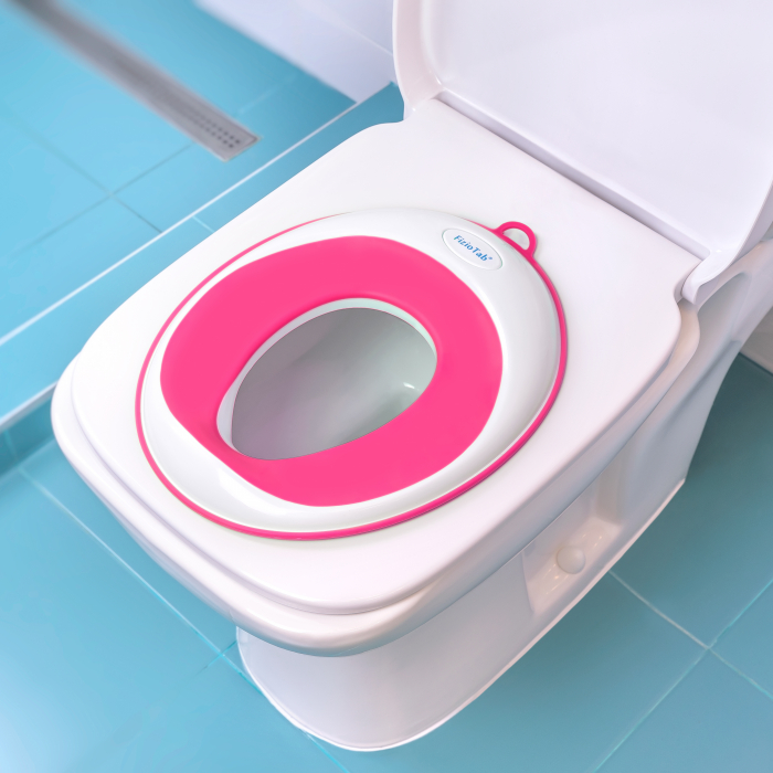 Reductor WC Copii, FizioTab®, Alb/Roz [2]
