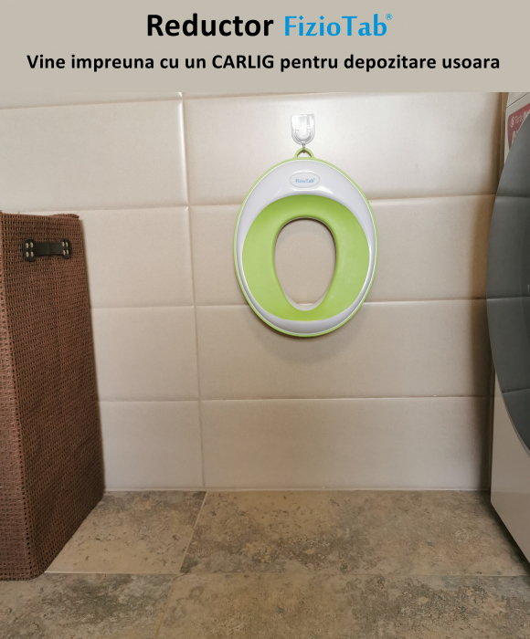 Reductor WC Copii FizioTab®, Alb/Verde [8]