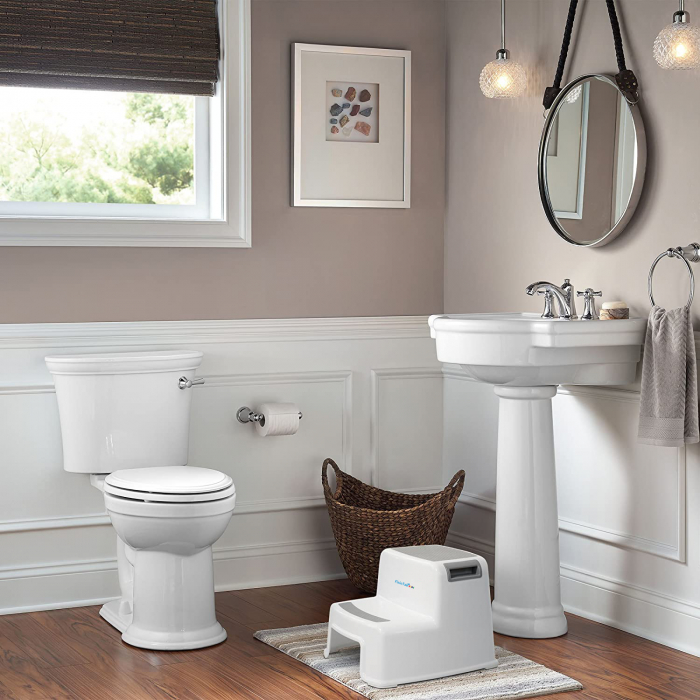 Scaunel Copii Inaltator WC in Doua Trepte FizioTab®, Taburet Copii Utilizare in Baie, Toaleta, Chiuveta sau in Bucatarie - Scaun Tip Scara cu Suprafata Antialunecare pentru Confort si Siguranta, Multi [11]