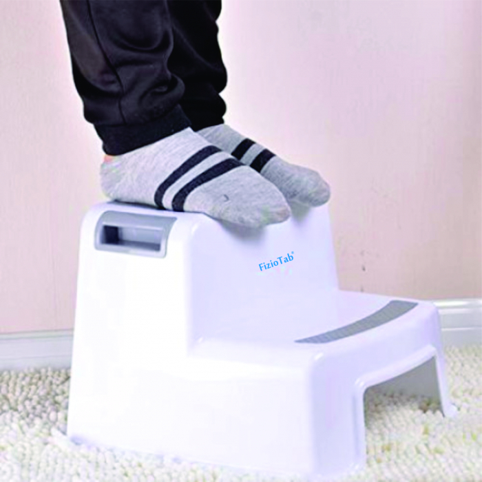 Scaunel Copii Inaltator WC in Doua Trepte FizioTab®, Taburet Copii Utilizare in Baie, Toaleta, Chiuveta sau in Bucatarie - Scaun Tip Scara cu Suprafata Antialunecare pentru Confort si Siguranta, Multi [6]