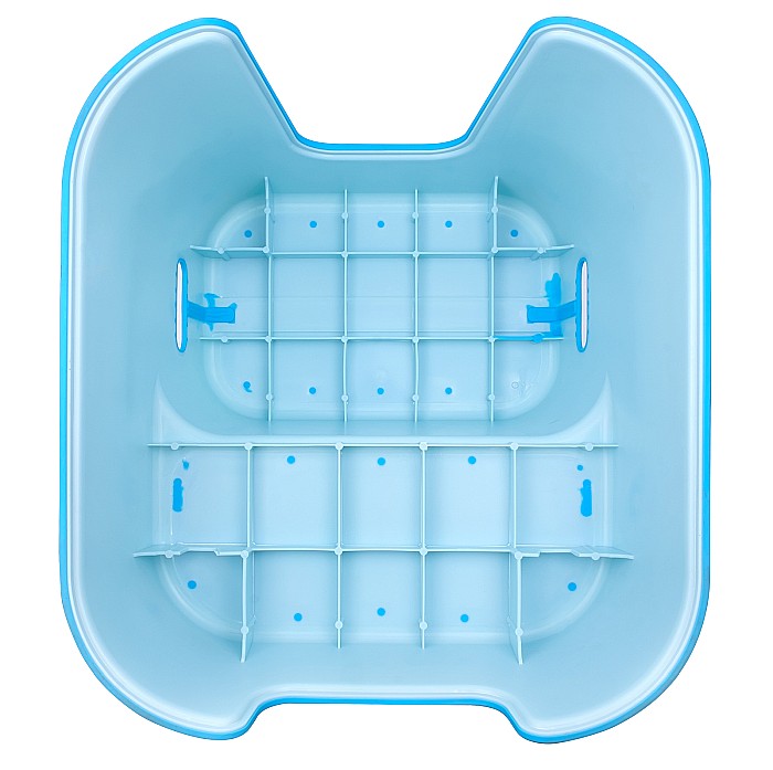 Scaunel Inaltator WC in Doua Trepte FizioTab®, cu Suprafata Antialunecare cu Cifre si Litere, Multifunctional, Albastru turcoaz [7]