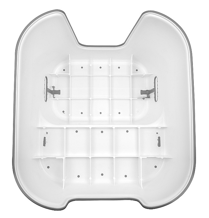Scaunel Inaltator WC in Doua Trepte FizioTab®, cu Suprafata Antialunecare cu Cifre si Litere, Multifunctional, Gri [8]