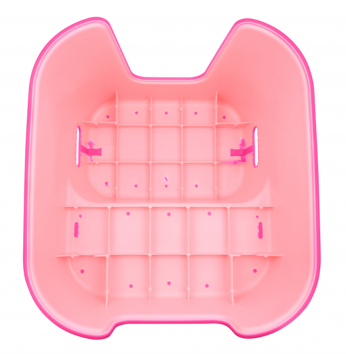 Scaunel Inaltator WC in Doua Trepte FizioTab®, cu Suprafata Antialunecare cu Cifre si Litere, Multifunctional, Roz [8]