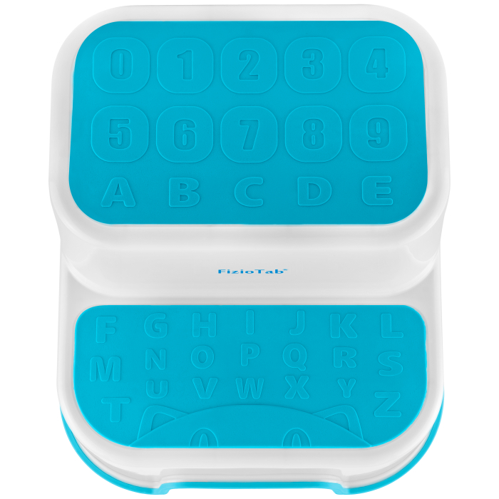 Scaunel Inaltator WC in Doua Trepte FizioTab®, Suprafata Antialunecare cu Cifre si Litere, Multifunctional, Albastru Turcoaz [3]