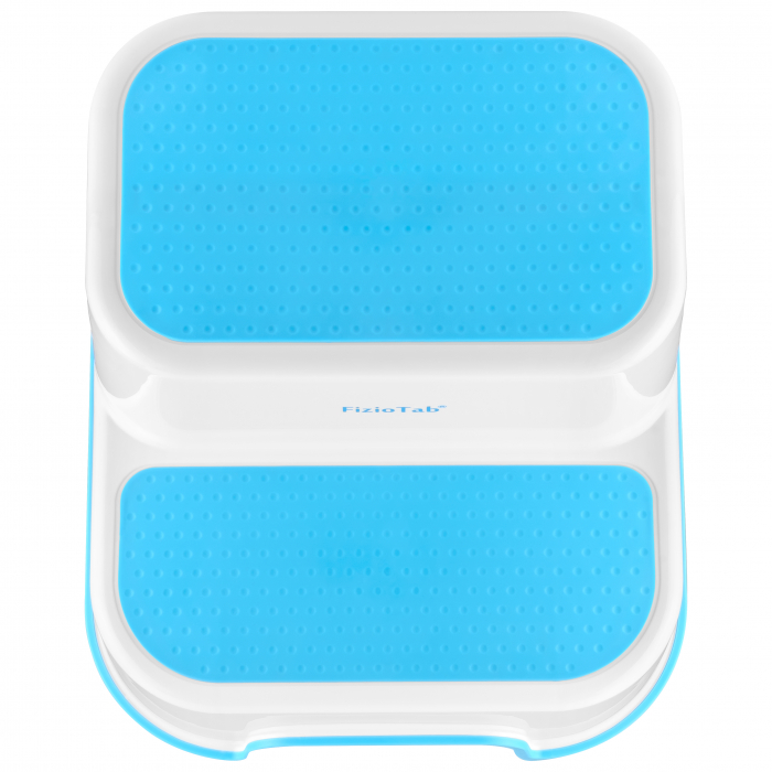 Scaunel Inaltator WC in Doua Trepte FizioTab®, Suprafata Antialunecare, Taburet Inaltator Chiuveta Copii, Albastru [5]