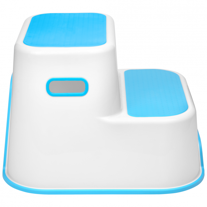 Scaunel Inaltator WC in Doua Trepte FizioTab®, Suprafata Antialunecare, Taburet Inaltator Chiuveta Copii, Albastru [6]