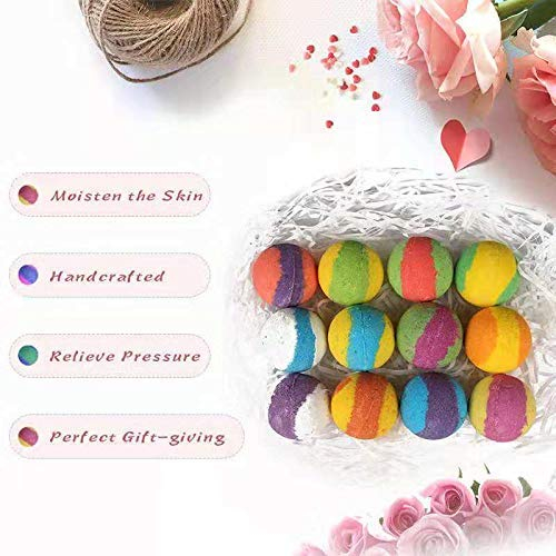 Set 12 Bile Efervescente de Baie cu Arome Diferite, FizioTab Scotin Bath Bombs, pentru Adulti si Copii, Cutie Premium, Cadoul Ideal pentru Craciun [5]