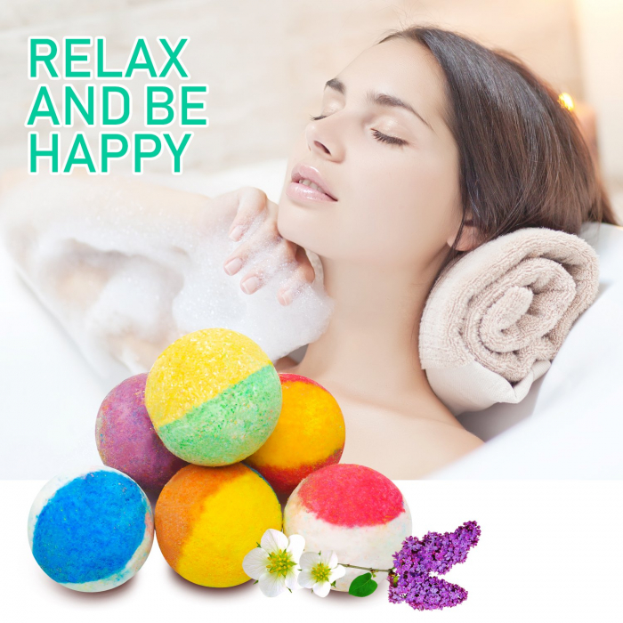 Set 12 Bile Efervescente de Baie cu Arome Diferite, FizioTab Scotin Bath Bombs, pentru Adulti si Copii, Cutie Premium, Cadoul Ideal pentru Craciun [10]
