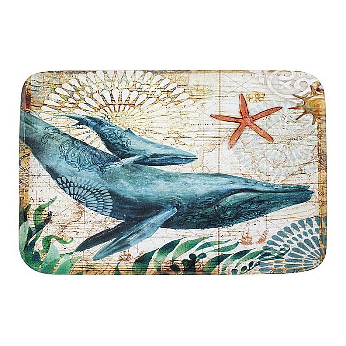 Set 3 Bucati Covorase Baie FizioTab, Antiderapante, Model Balena [5]