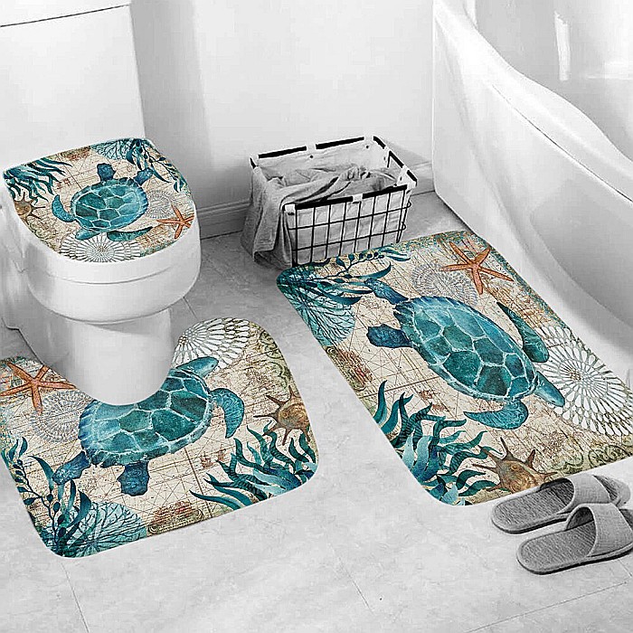 Set 3 Bucati Covorase Baie FizioTab, Antiderapante, Model Testoasa [3]