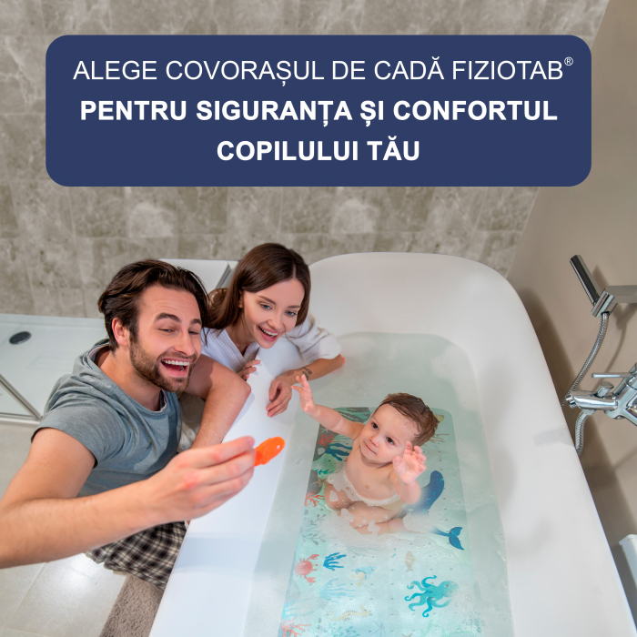 Covoras pentru cada, anti-alunecare, FizioTab®, 100×40 cm, Balena [5]