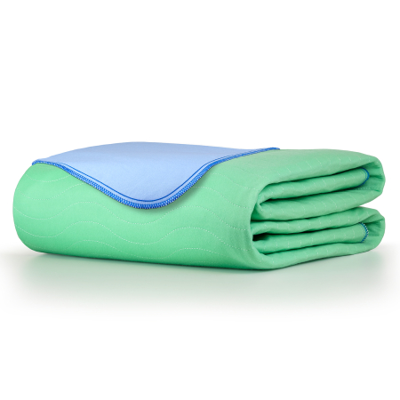 Incontinenta&Sanatate - Aleza 180 x 200 Impermeabila si Reutilizabila FizioTab®, Tip Cearceaf Absorbant, Protectie Saltea Lavabila pentru Pacienti cu Incontinenta, Adulti si Copii, Verde/Albastru