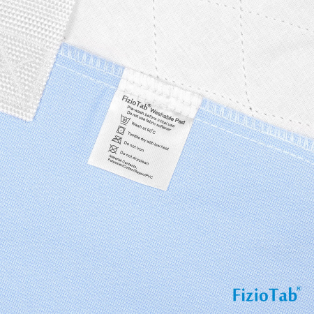 Aleza FizioTab® Mare cu MANERE pentru Manevrare Usoara, Protectie pentru Saltea Impermeabila, pentru Pacienti cu Incontinenta, 131 X 90 cm, Albastru [6]