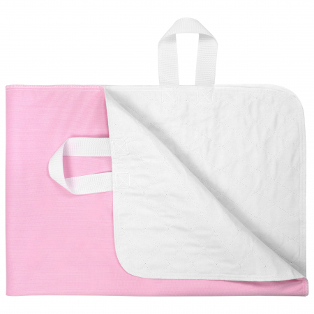 Aleza FizioTab® Mare cu MANERE pentru Manevrare Usoara, Protectie pentru Saltea Impermeabila, pentru Pacienti cu Incontinenta, Adulti si Copii,131 X 90 cm, Roz