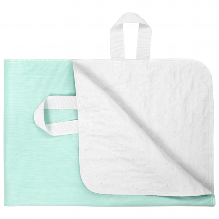 Incontinenta&Sanatate - Aleza FizioTab® Mare cu MANERE pentru Manevrare Usoara, Protectie pentru Saltea Impermeabila, pentru Pacienti cu Incontinenta, Adulti si Copii, 131 X 90 cm, Verde