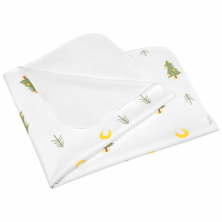 Aleza impermeabila mare pentru copii, FizioTab®, 80x100 cm, absorbanta si lavabila, refolosibila, tip paturica, pentru schimbat scutecul bebelusului, Braduti [6]