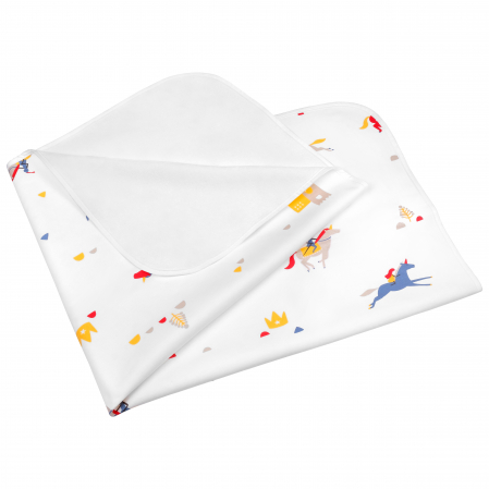 Aleza impermeabila mare pentru copii, FizioTab®, 80x100 cm, absorbanta si lavabila, refolosibila, tip paturica, pentru schimbat scutecul bebelusului, Cai [6]