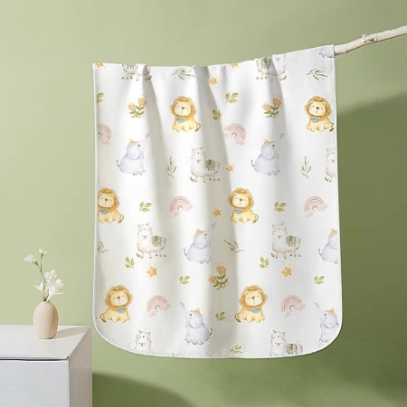 Aleze copii - Aleza impermeabila mare pentru copii, FizioTab®, 80x100 cm, absorbanta si lavabila, refolosibila, tip paturica, pentru schimbat scutecul bebelusului, Lei