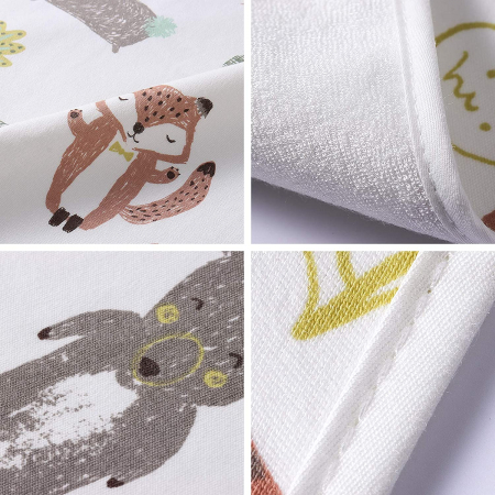 Aleza impermeabila mare pentru copii, FizioTab®, 80x100 cm, absorbanta si lavabila, refolosibila, tip paturica, pentru schimbat scutecul bebelusului, Veverite [6]