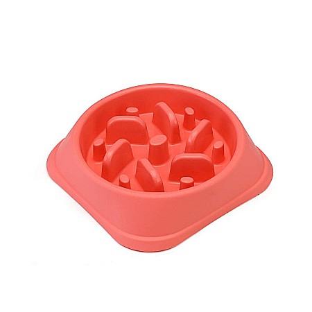 Pet Shop - Castron Hranire Lenta pentru Caini, Pentru Prevenirea Indigestiei, Slow Feed Bol Interactiv FizioTab®, Roz