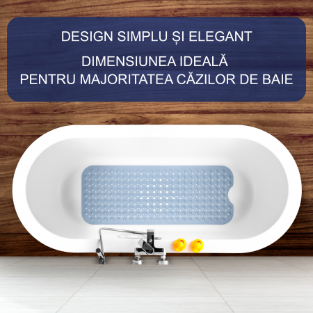 Covoras pentru cada, anti-alunecare, FizioTab®, 100×40 cm, Albastru Inchis [1]
