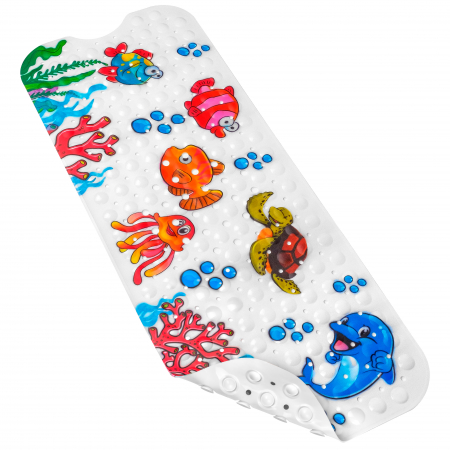 Covorase cada antialunecare - Covoras pentru cada, anti-alunecare, FizioTab®, 100×40 cm, Multicolor, Ocean