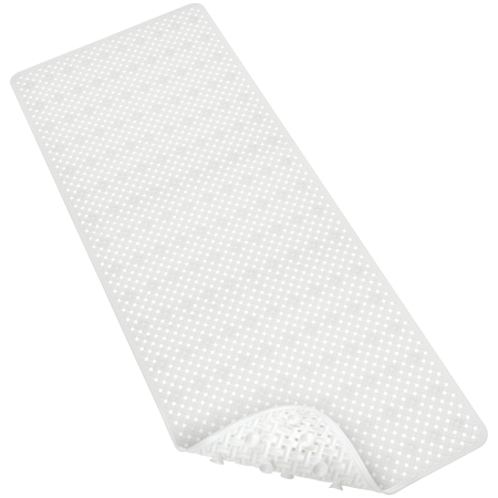 Bebe&Copii - Covoras pentru cada, anti-alunecare, FizioTab®, 100x40 cm, tip impletitura, Alb