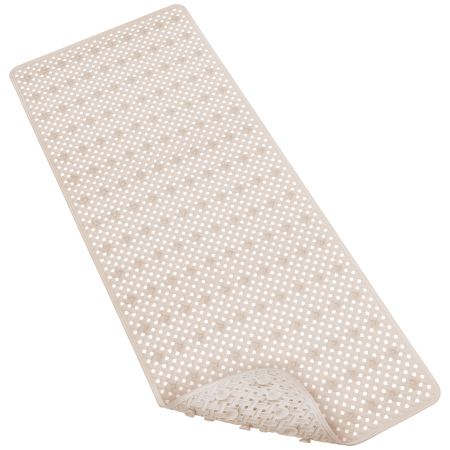 Home&Garden - Covoras pentru cada, anti-alunecare, FizioTab®, 100x40 cm, tip impletitura, Bej