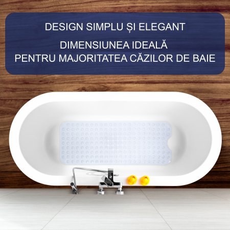 Covoras pentru cada, anti-alunecare, FizioTab®, 100x40 cm, Transparent [1]