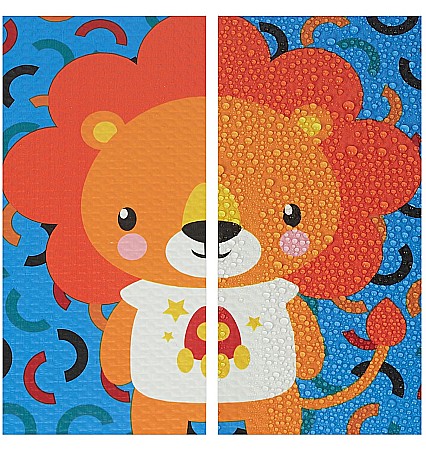 Covoras Puzzle FizioTab® din spuma EVA, 9 piese, Model Animale, 86x86 cm [3]