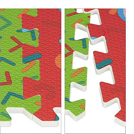 Covoras Puzzle FizioTab® din spuma EVA, 9 piese, Model Animale, 86x86 cm [4]