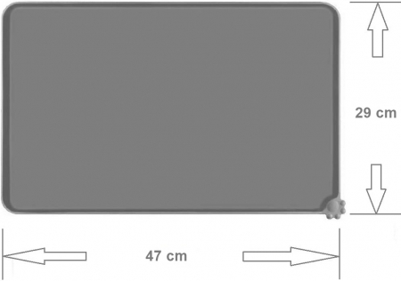 Covoras Silicon pentru Animale, FizioTab®, Suport Castroane si Boluri pentru Caini si Pisici, Gri [1]