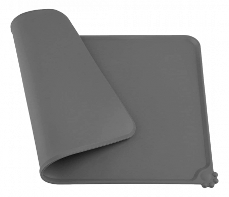 Covoras Silicon pentru Animale, FizioTab®, Suport Castroane si Boluri pentru Caini si Pisici, Gri