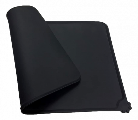 Covoras Silicon pentru Animale, FizioTab®, Suport Castroane si Boluri pentru Caini si Pisici, Negru