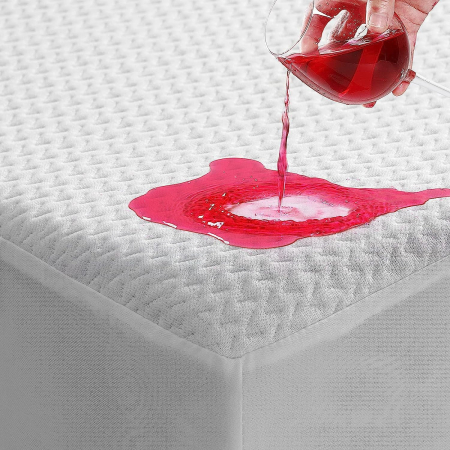 Husa Protectie Saltea Impermeabila - Husa Protectie Saltea Impermeabila FizioTab®, Matlasata, 90x200x30cm, Material Premium cu Vascoza din Bambus,  Moale, Respirabila, Lavabila, Prindere Aripioare cu Elastic, Alb