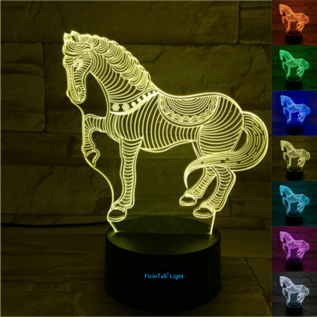 Lampi de veghe - Lampa De Veghe 3D LED FizioTab® 7 Culori, Lumina Ambientala, Alimentare USB, Cal 2