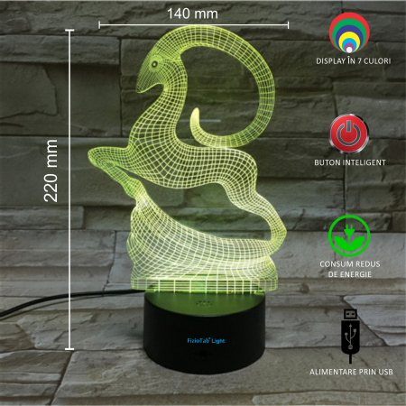 Lampa De Veghe 3D LED FizioTab® 7 Culori, Lumina Ambientala, Alimentare USB, Capricorn [2]