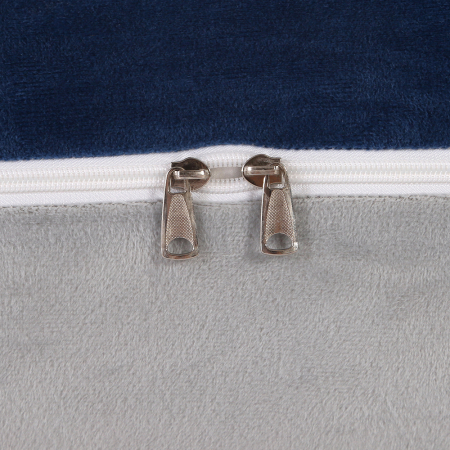 Perna Gravide FizioTab® cu Husa Detasabila, 70x145 cm, Forma Literei U, Velvet, Albastru/Gri [6]