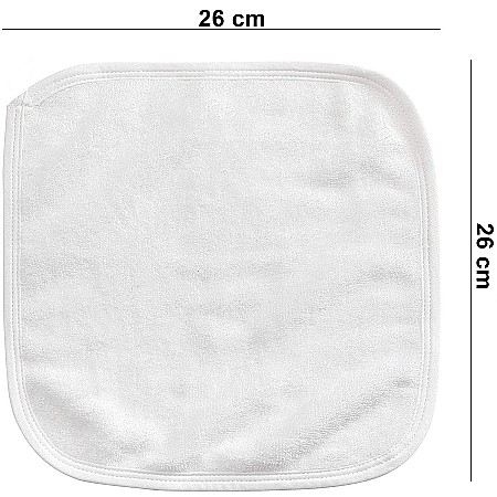 Prosopel de Baie FizioTab® din Bambus, Absorbant, Moale si Pufos, 26x26 cm, Alb [3]