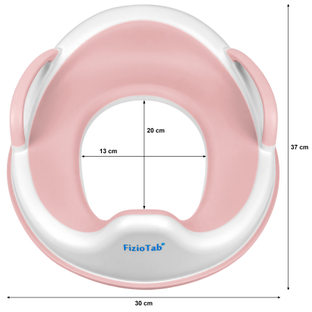 Reductor WC Copii cu Manere FizioTab® - cu Inelus pentru Depozitare Usoara si Carlig de Agatare, Roz [6]