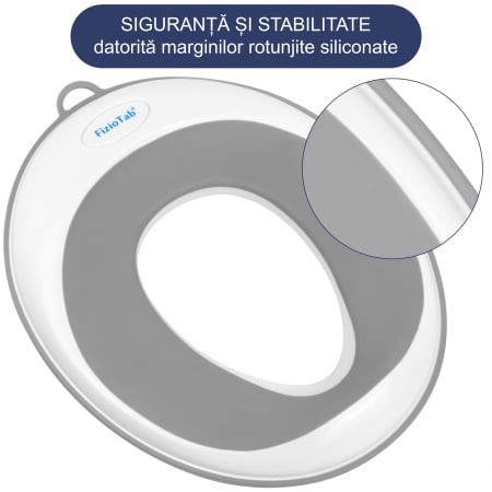 Reductor WC Copii, FizioTab®, Alb/Gri [2]