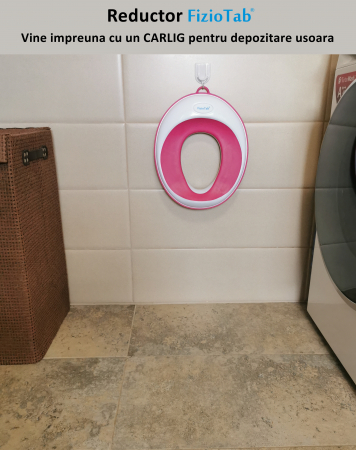 Reductor WC Copii, FizioTab®, Alb/Roz [5]