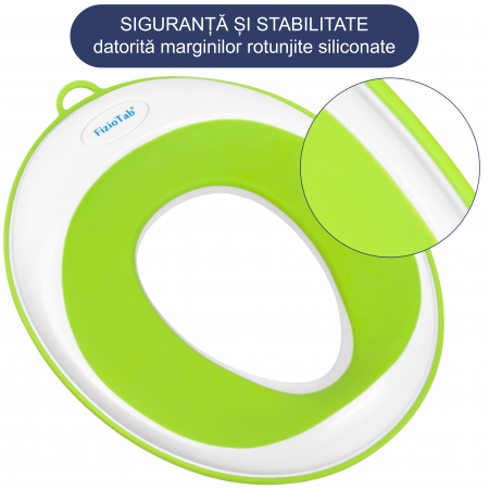 Reductor WC Copii FizioTab®, Alb/Verde [2]