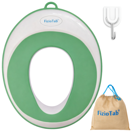 Reductoare wc - Reductor WC Copii, FizioTab®, Alb/Verde Menta