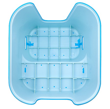 Scaunel Inaltator WC in Doua Trepte FizioTab®, cu Suprafata Antialunecare cu Cifre si Litere, Multifunctional, Albastru turcoaz [6]