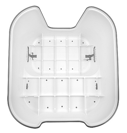 Scaunel Inaltator WC in Doua Trepte FizioTab®, cu Suprafata Antialunecare cu Cifre si Litere, Multifunctional, Gri [7]
